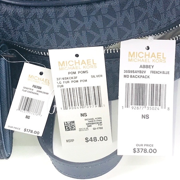 3PCS Michael Kors Abbey MD Backpack Wallet Charms - Picture 8 of 8